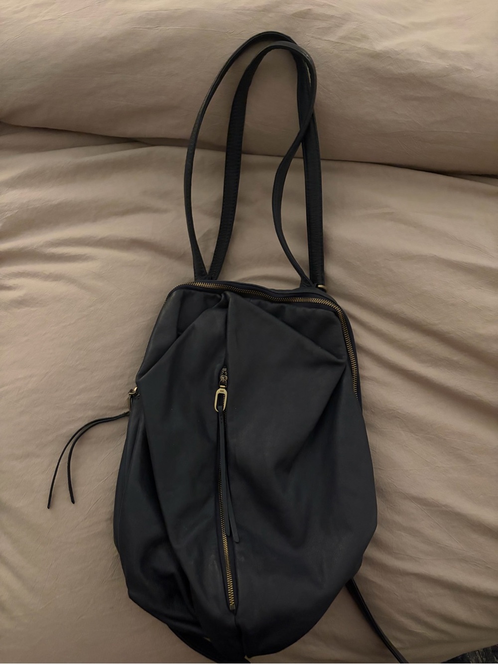 Navy Leather Women’s HOBO Backpack - Contemporary Everyday Carry